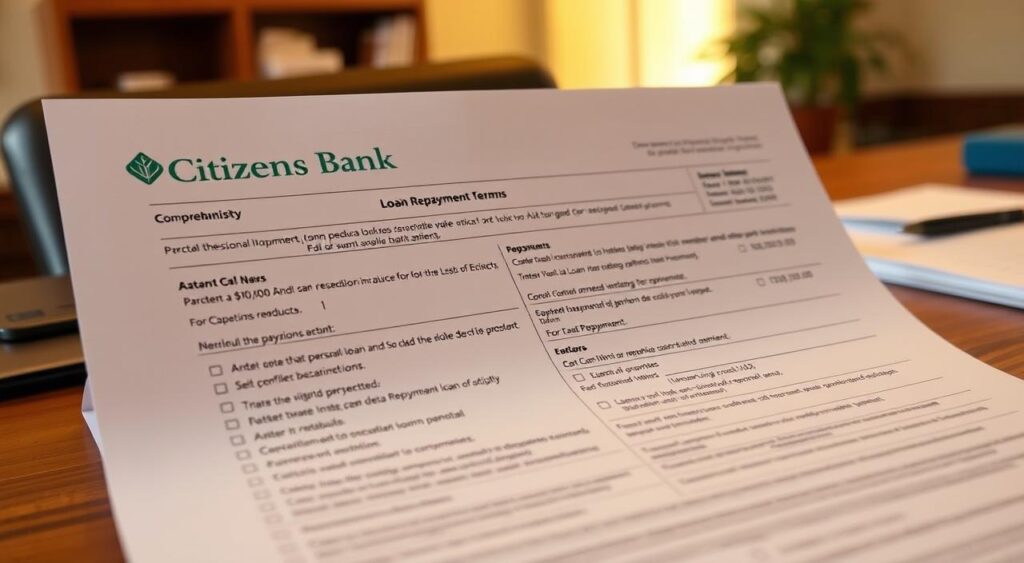 Citizens Bank loan repayment terms