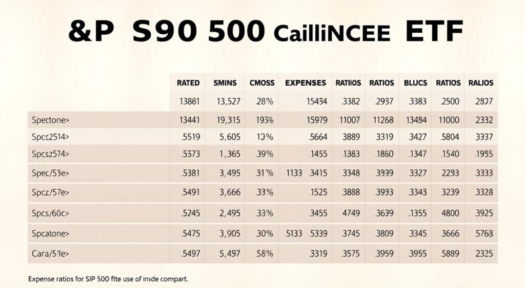 ETF expense ratio comparison