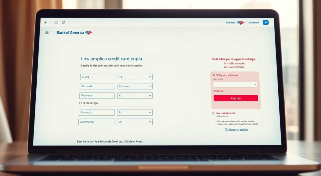 proceso de solicitud en línea Bank of America